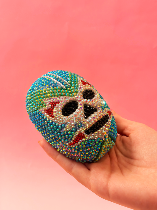 Calaverita Luchadora de Pedrería – Pieza de Arte y Colección